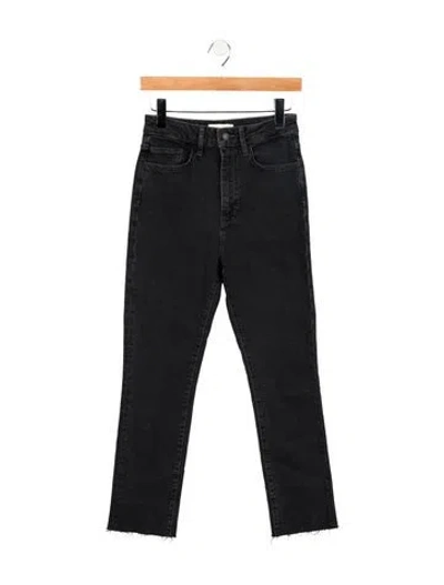 Pre-owned Triarchy High-rise Straight Leg Jeans In Grey