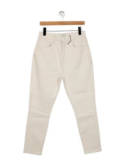 Pre-owned Triarchy High-rise Straight Leg Jeans In Neutral