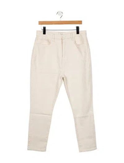 Pre-owned Triarchy High-rise Straight Leg Jeans In Neutral