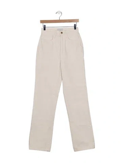 Pre-owned Triarchy High-rise Straight Leg Jeans In Neutral