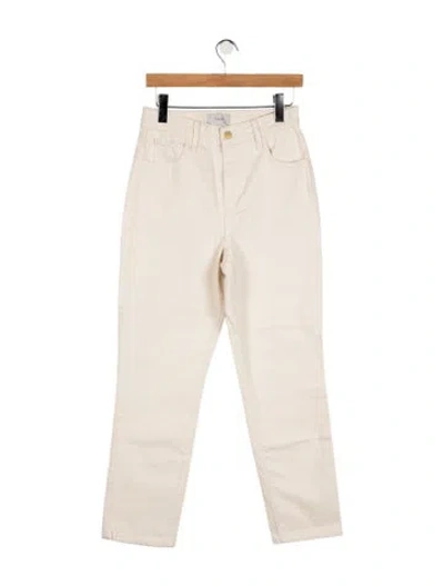 Pre-owned Triarchy High-rise Straight Leg Jeans In Neutrals