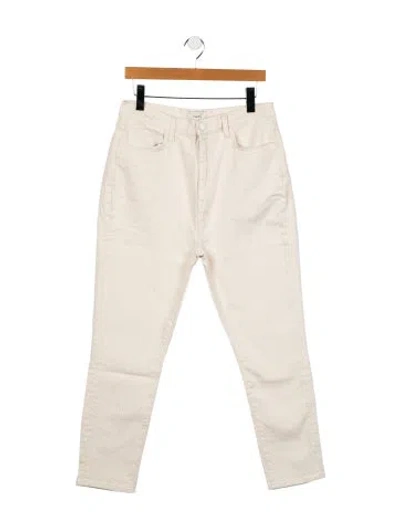 Pre-owned Triarchy High-rise Straight Leg Jeans In Neutrals