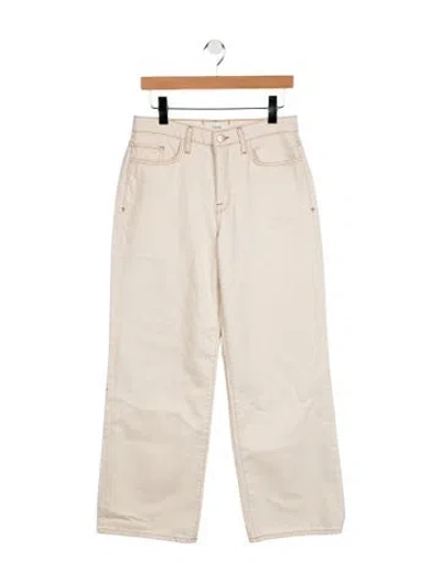 Pre-owned Triarchy High-rise Straight Leg Jeans In Neutrals