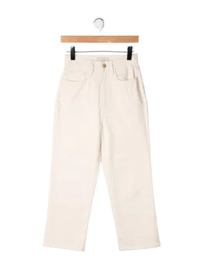 Pre-owned Triarchy High-rise Straight Leg Jeans In Neutrals