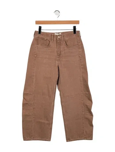 Pre-owned Triarchy High-rise Straight Leg Jeans In Neutrals