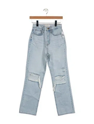 Pre-owned Triarchy High-rise Straight Leg Jeans W/ Tags In Blue