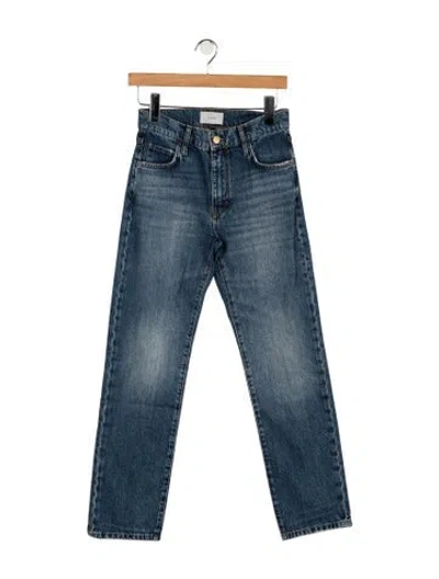 Pre-owned Triarchy High-rise Straight Leg Jeans W/ Tags In Blue