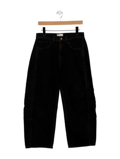 Pre-owned Triarchy High-rise Wide Leg Jeans In Black
