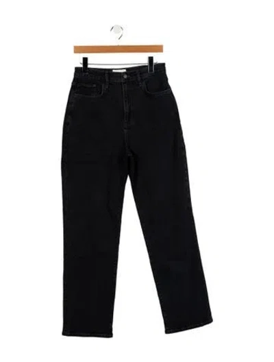 Pre-owned Triarchy High-rise Wide Leg Jeans In Black