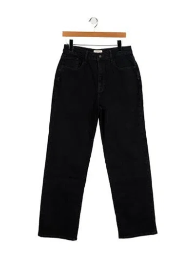 Pre-owned Triarchy High-rise Wide Leg Jeans In Black