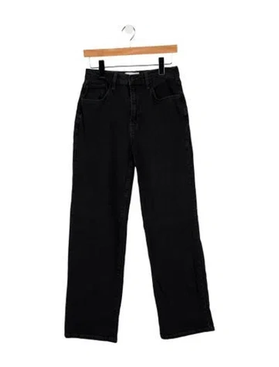Pre-owned Triarchy High-rise Wide Leg Jeans In Black