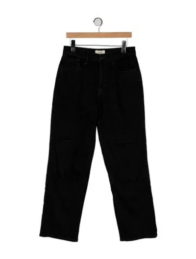 Pre-owned Triarchy High-rise Wide Leg Jeans In Black