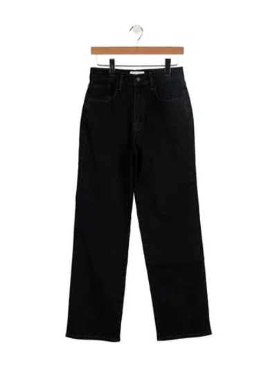 Pre-owned Triarchy High-rise Wide Leg Jeans In Black