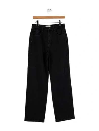 Pre-owned Triarchy High-rise Wide Leg Jeans In Black