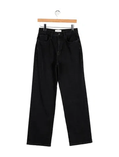 Pre-owned Triarchy High-rise Wide Leg Jeans In Black