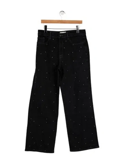 Pre-owned Triarchy High-rise Wide Leg Jeans In Black