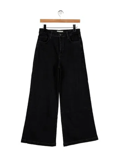 Pre-owned Triarchy High-rise Wide Leg Jeans In Black