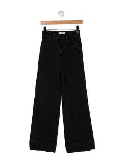 Pre-owned Triarchy High-rise Wide Leg Jeans In Black