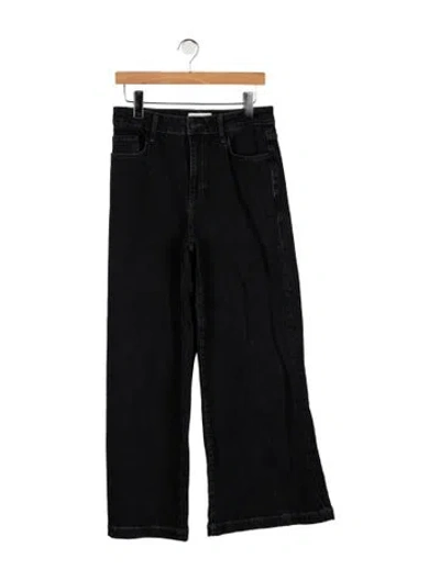 Pre-owned Triarchy High-rise Wide Leg Jeans In Black