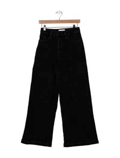 Pre-owned Triarchy High-rise Wide Leg Jeans In Black