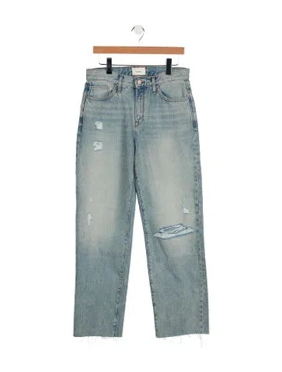 Pre-owned Triarchy High-rise Wide Leg Jeans In Blue