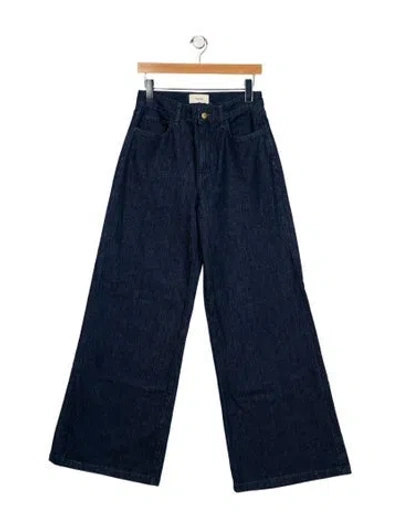 Pre-owned Triarchy High-rise Wide Leg Jeans In Blue