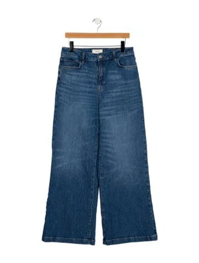 Pre-owned Triarchy High-rise Wide Leg Jeans In Blue