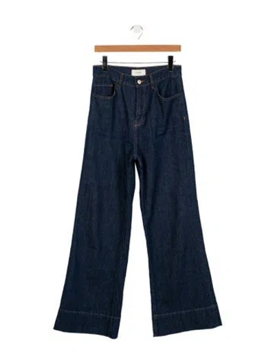 Pre-owned Triarchy High-rise Wide Leg Jeans In Blue