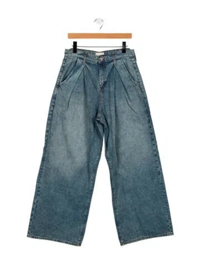 Pre-owned Triarchy High-rise Wide Leg Jeans In Blue