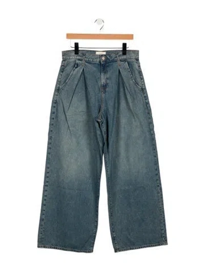 Pre-owned Triarchy High-rise Wide Leg Jeans In Blue