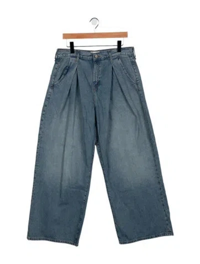 Pre-owned Triarchy High-rise Wide Leg Jeans In Blue