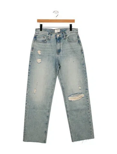 Pre-owned Triarchy High-rise Wide Leg Jeans In Blue