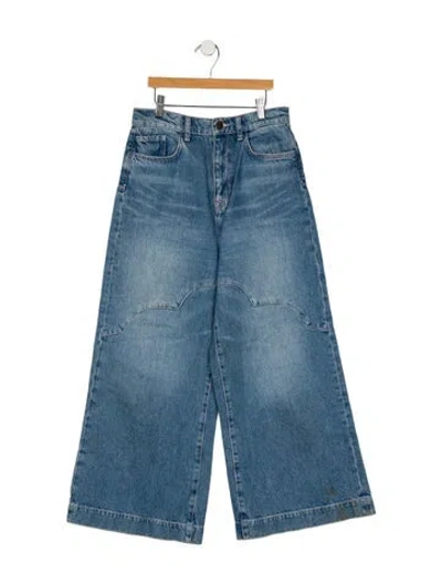 Pre-owned Triarchy High-rise Wide Leg Jeans In Blue