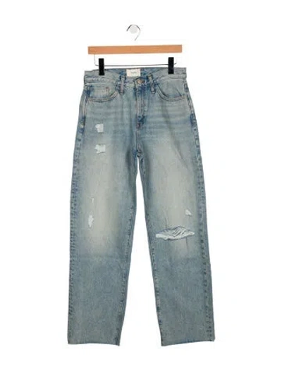 Pre-owned Triarchy High-rise Wide Leg Jeans In Blue
