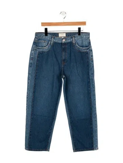 Pre-owned Triarchy High-rise Wide Leg Jeans In Blue