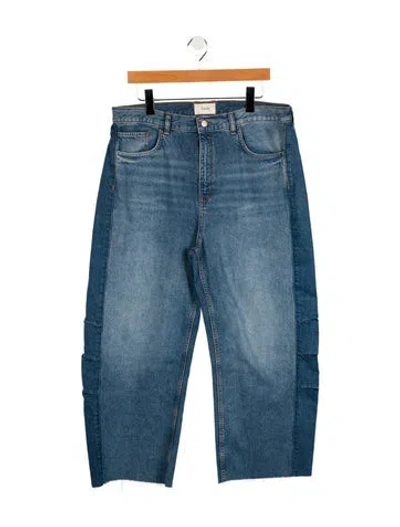 Pre-owned Triarchy High-rise Wide Leg Jeans In Blue