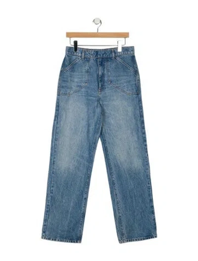 Pre-owned Triarchy High-rise Wide Leg Jeans In Blue