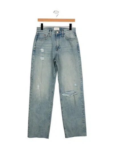 Pre-owned Triarchy High-rise Wide Leg Jeans In Blue