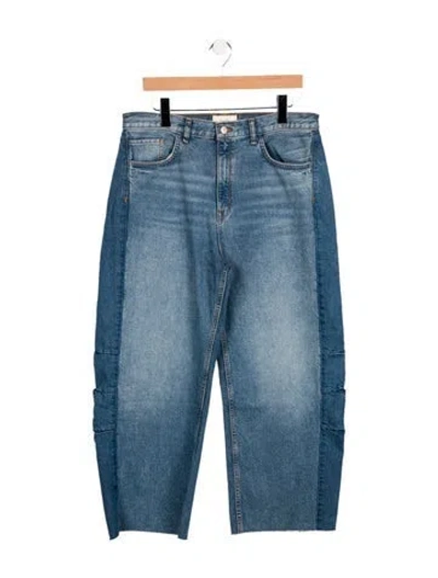 Pre-owned Triarchy High-rise Wide Leg Jeans In Blue