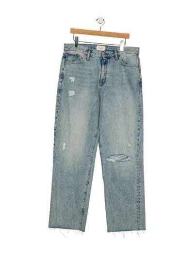 Pre-owned Triarchy High-rise Wide Leg Jeans In Blue