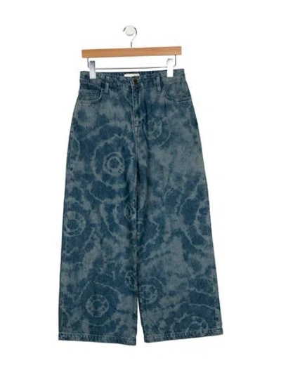 Pre-owned Triarchy High-rise Wide Leg Jeans In Blue