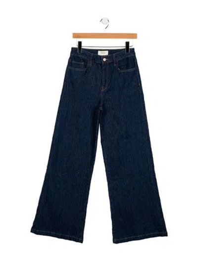 Pre-owned Triarchy High-rise Wide Leg Jeans In Blue
