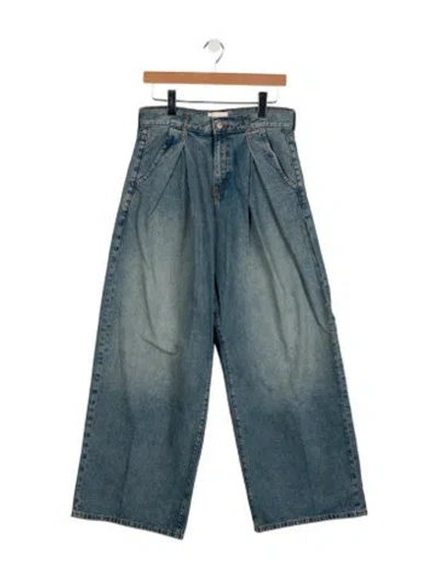 Pre-owned Triarchy High-rise Wide Leg Jeans In Blue