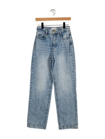 Pre-owned Triarchy High-rise Wide Leg Jeans In Blue