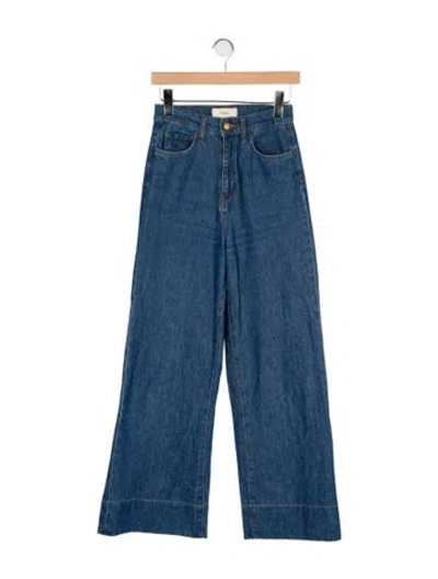 Pre-owned Triarchy High-rise Wide Leg Jeans In Blue