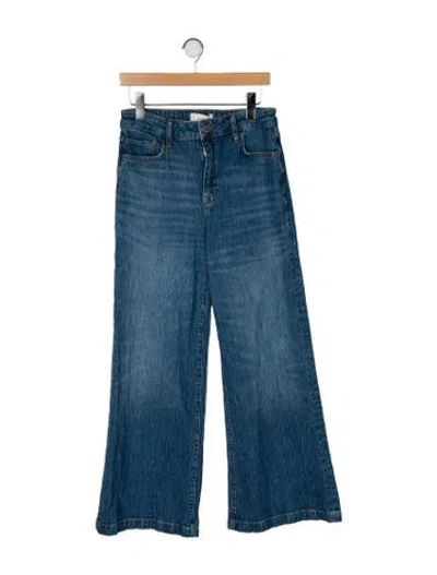 Pre-owned Triarchy High-rise Wide Leg Jeans In Blue