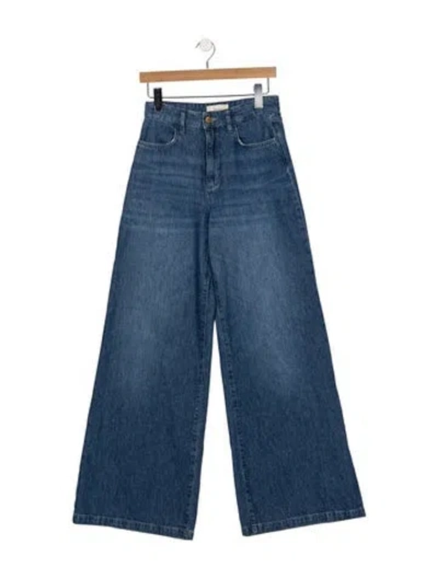 Pre-owned Triarchy High-rise Wide Leg Jeans In Blue