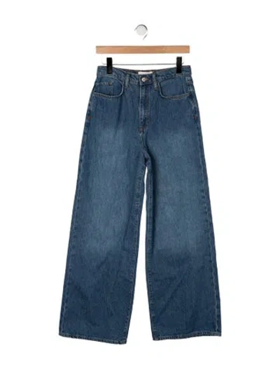 Pre-owned Triarchy High-rise Wide Leg Jeans In Blue