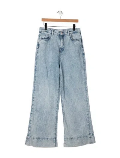Pre-owned Triarchy High-rise Wide Leg Jeans In Blue