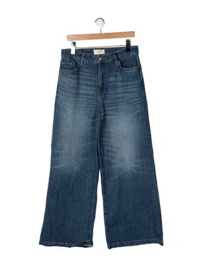 Pre-owned Triarchy High-rise Wide Leg Jeans In Blue